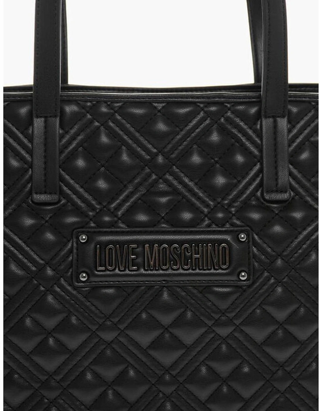 Logo Shoulder Bag with Double Handle Women - Black Tote Bags