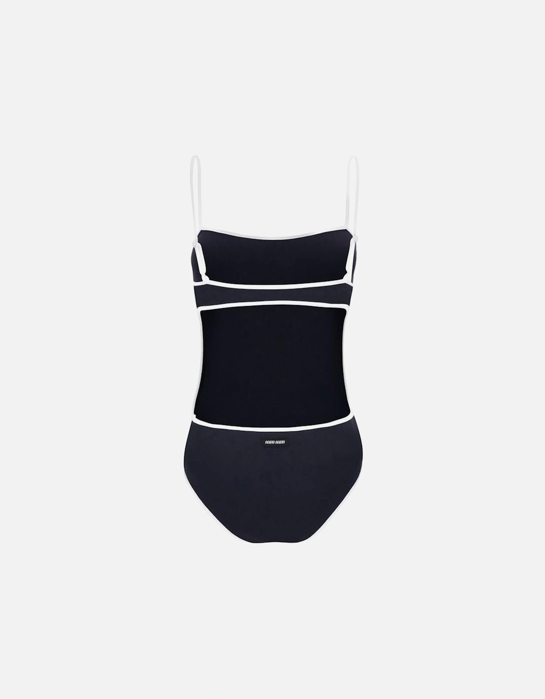Retro-Inspired Sporty Swimsuit with Adjustable Straps Women - Black