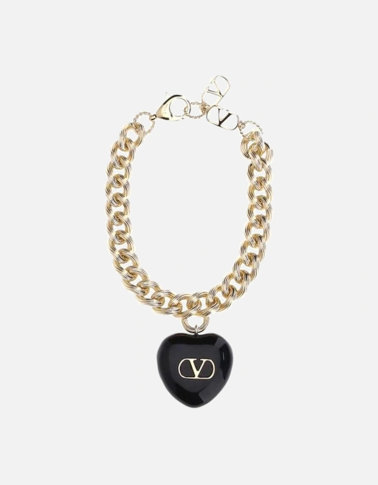 Coeur Royal Chain Bracelet with Heart Charm Women - Gold