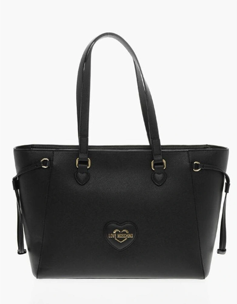 Logo Embellished Metal Shoulder Bag Women - Black Tote Bags