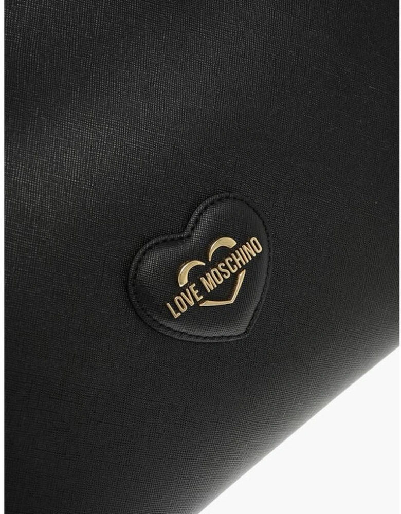 Logo Embellished Metal Shoulder Bag Women - Black Tote Bags