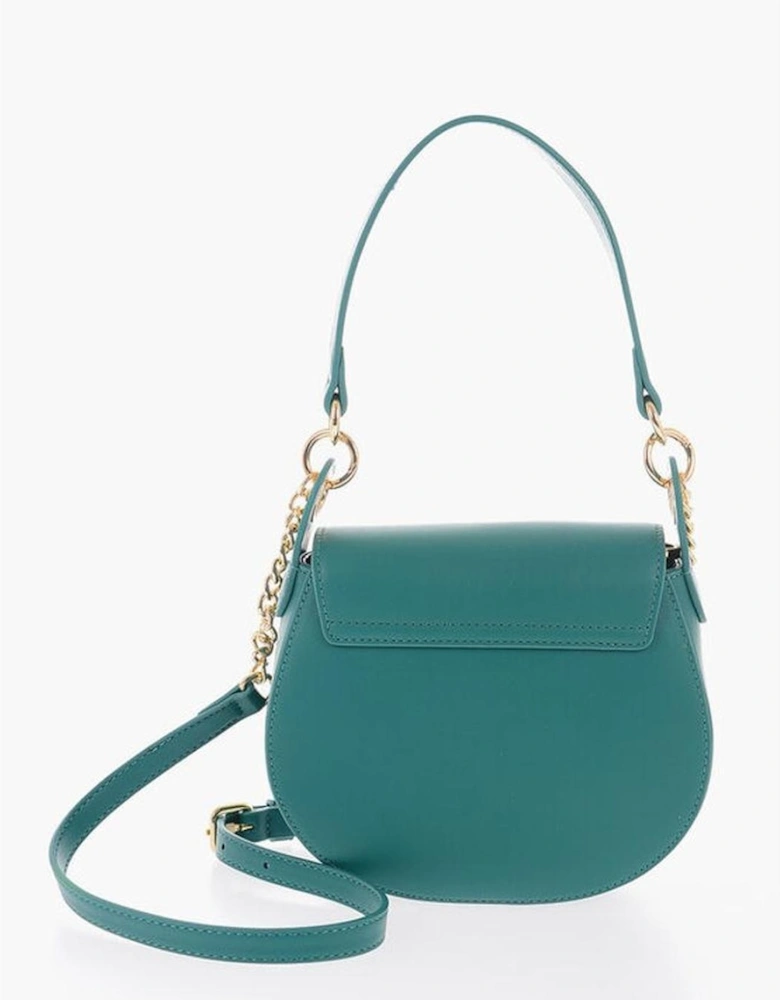 Eco-Leather Shoulder Handbag with Removable Strap Women - Green