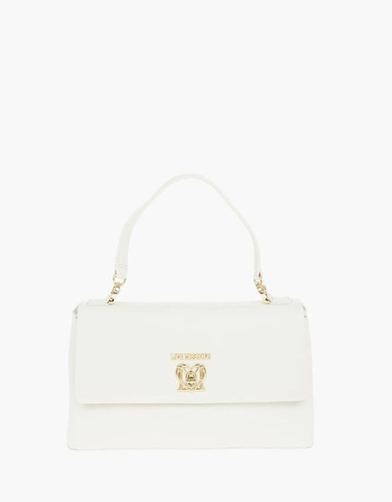 Solid Color Eco-Leather Shoulder Bag Women - White Tote Bags