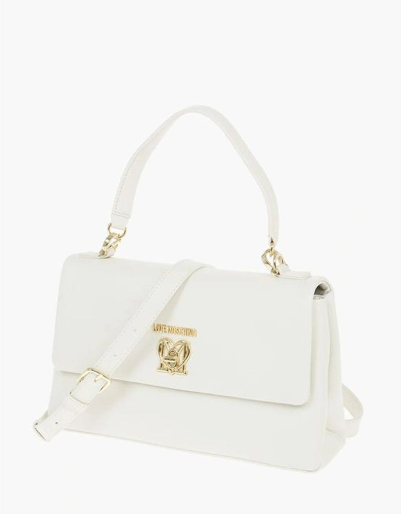 Solid Color Eco-Leather Shoulder Bag Women - White Tote Bags