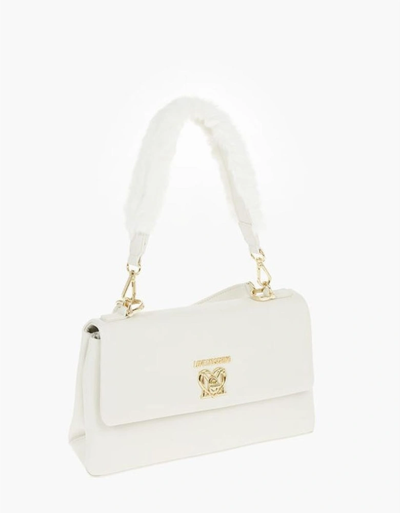 Solid Color Eco-Leather Shoulder Bag Women - White Tote Bags