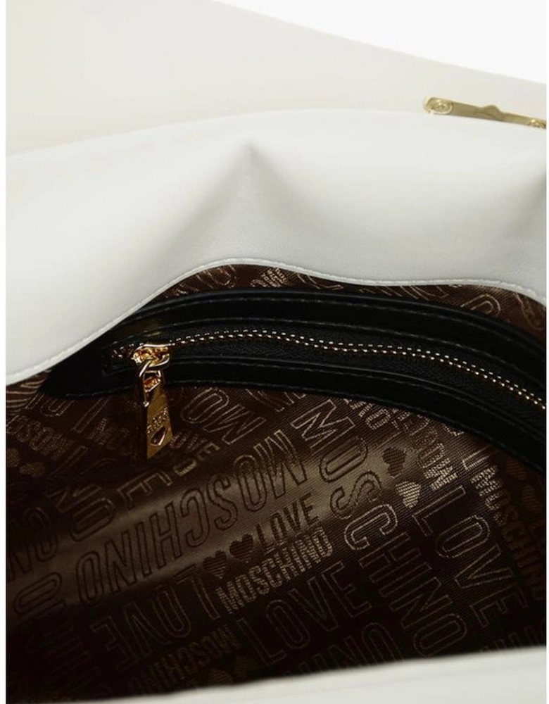 Solid Color Eco-Leather Shoulder Bag Women - White Tote Bags