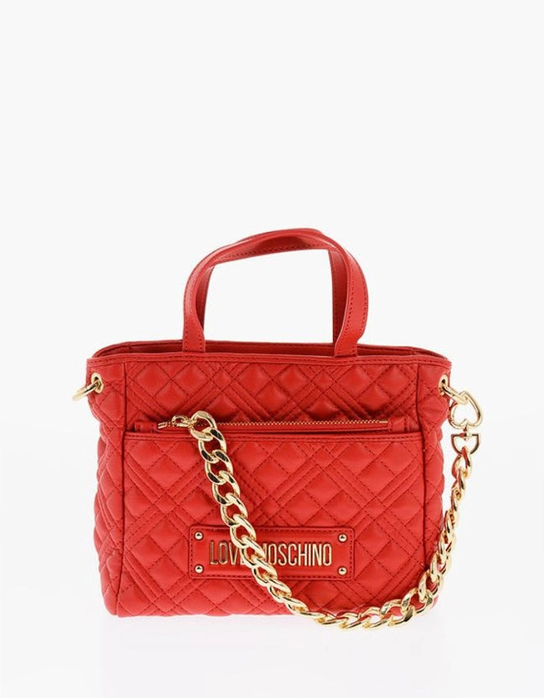 Handbag with Double Handles and Removable Strap Women - Red Tote Bags, 5 of 4