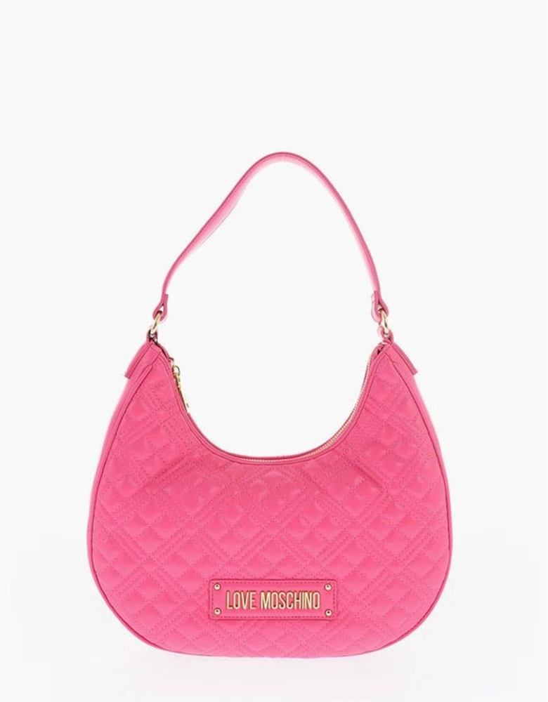 Logo Eco-leather Shoulder Bag with Zip Closure Women - Multicolor