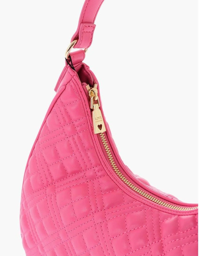 Logo Eco-leather Shoulder Bag with Zip Closure Women - Multicolor