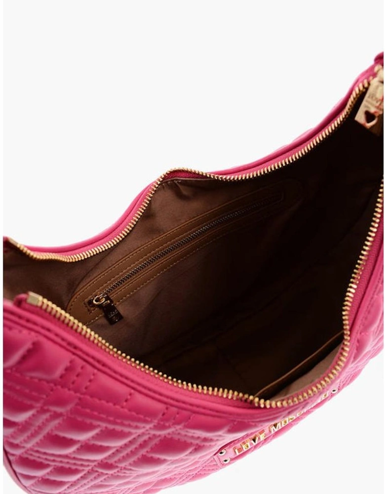 Logo Eco-leather Shoulder Bag with Zip Closure Women - Multicolor