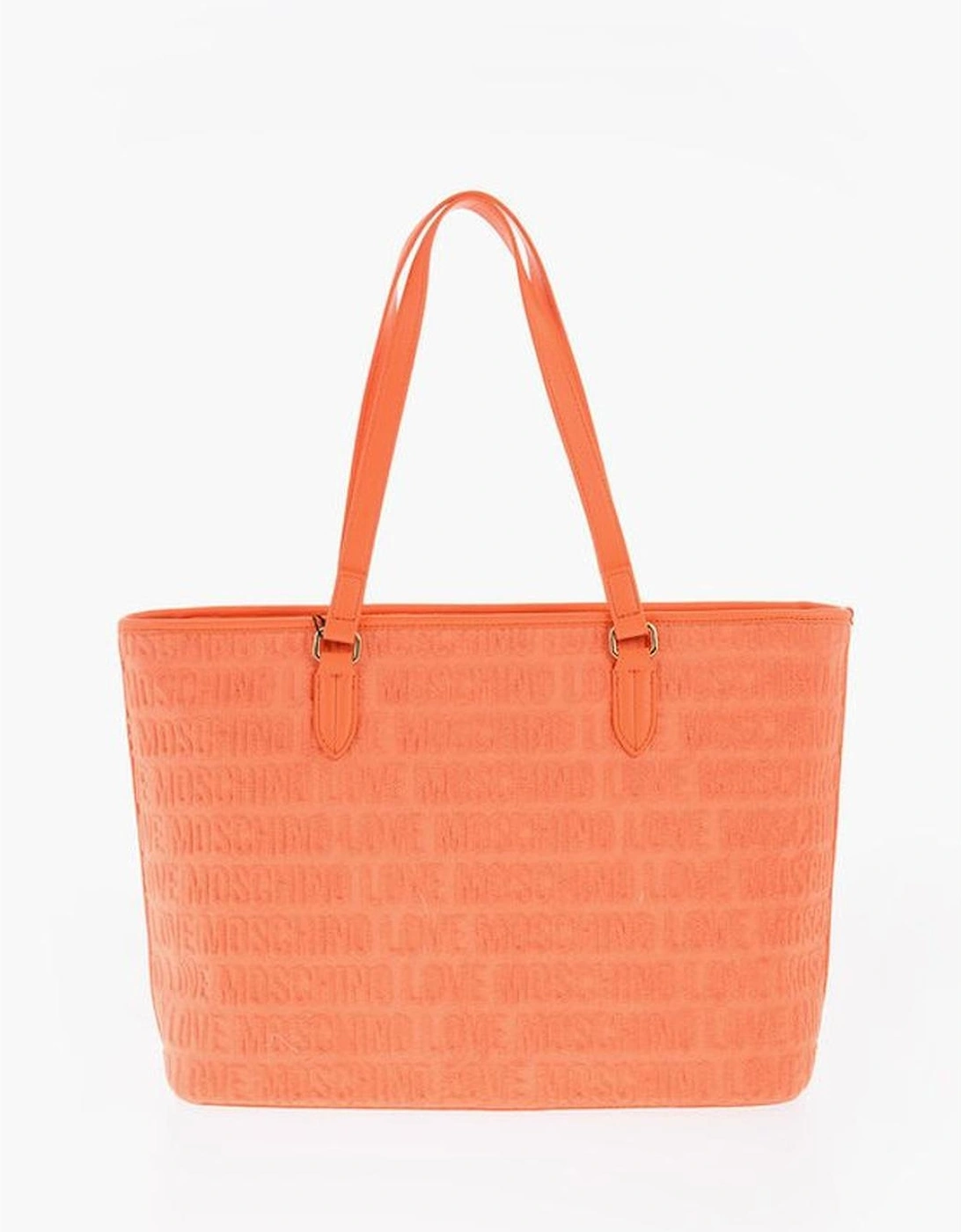 Logo Double Handle Shoulder Handbag Women - Orange Tote Bags, 5 of 4