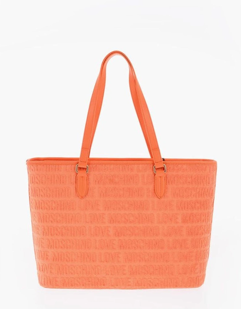 Logo Double Handle Shoulder Handbag Women - Orange Tote Bags