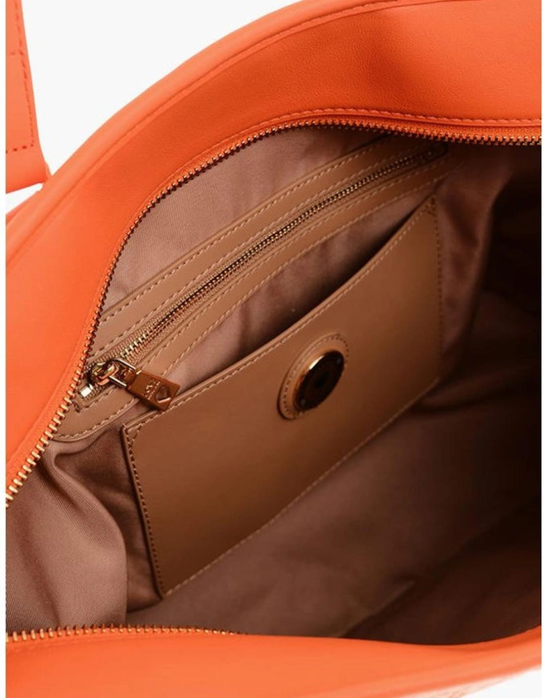 Logo Double Handle Shoulder Handbag Women - Orange Tote Bags