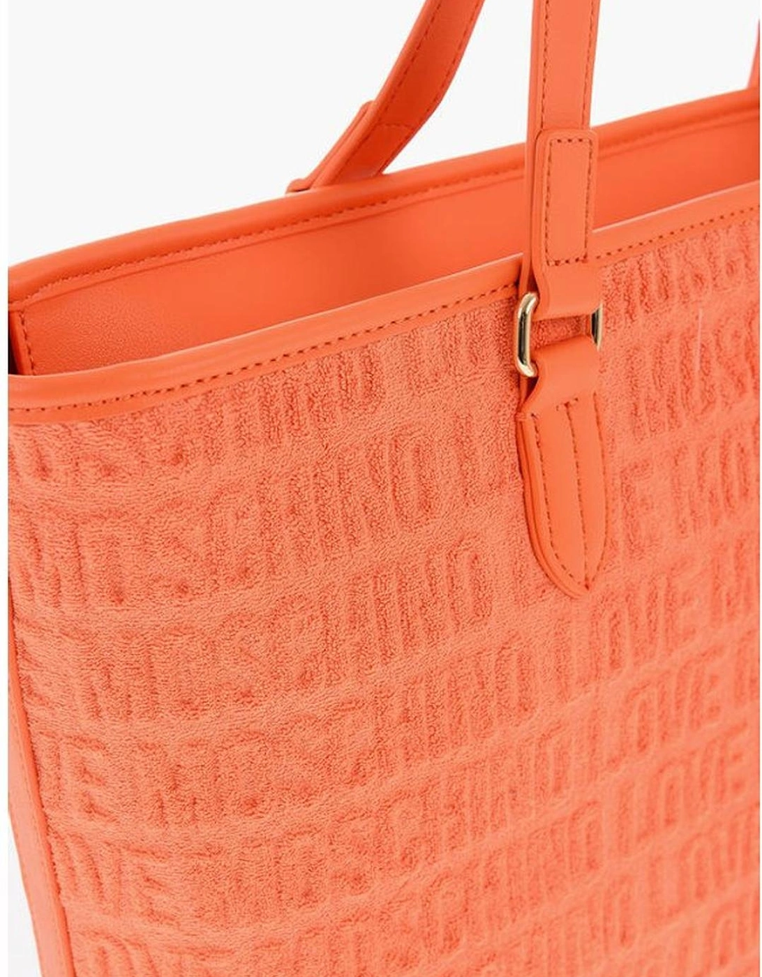 Logo Double Handle Shoulder Handbag Women - Orange Tote Bags