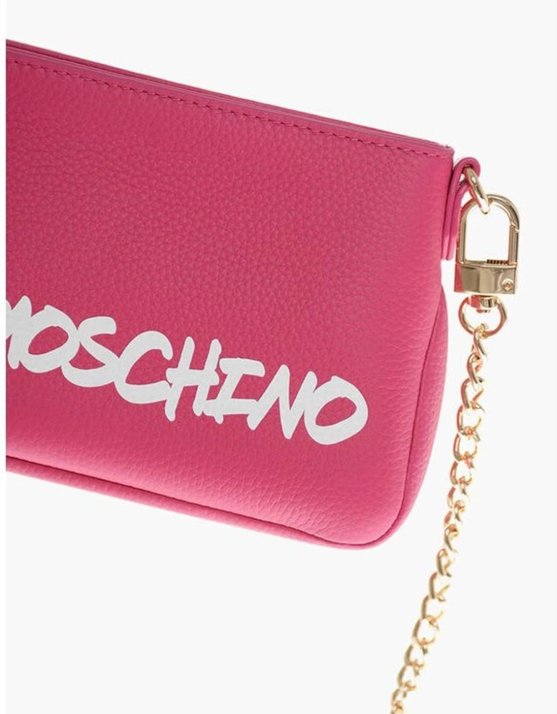 Textured Leather Shoulder Bag with Logo Women - Multicolor