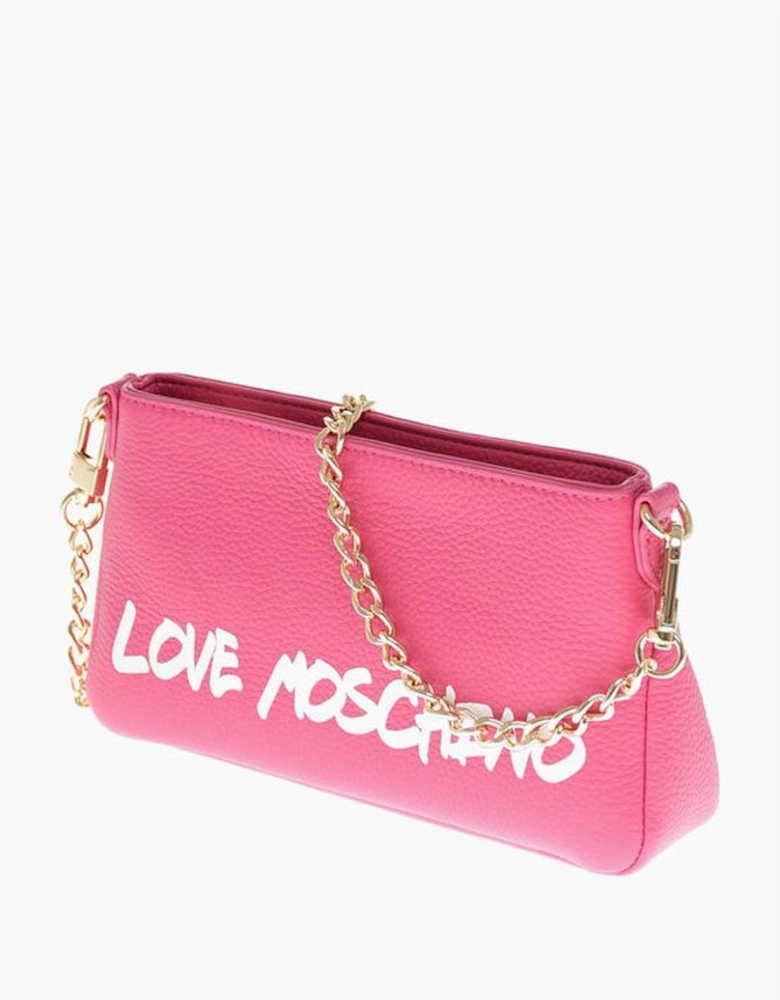 Textured Leather Shoulder Bag with Logo Women - Multicolor