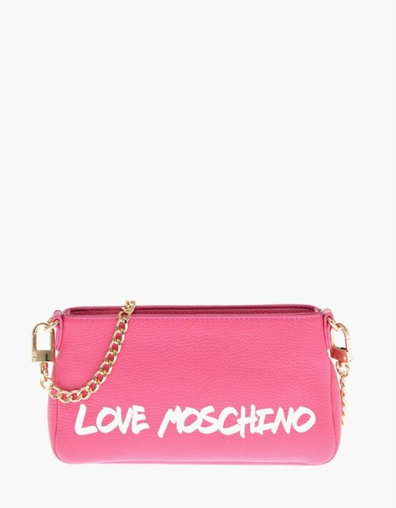 Textured Leather Shoulder Bag with Logo Women - Multicolor