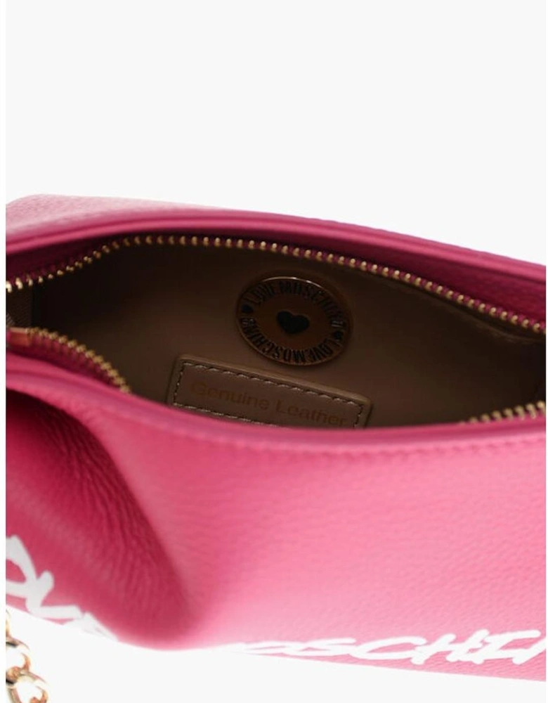 Textured Leather Shoulder Bag with Logo Women - Multicolor