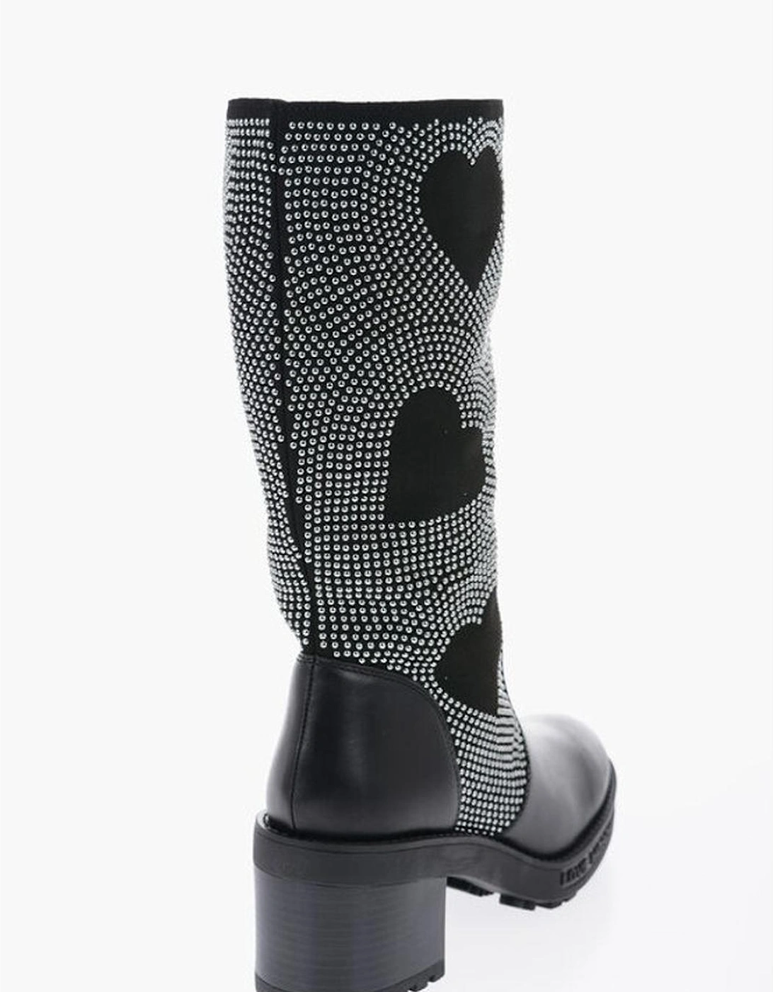 Studded Narrow Toeline Ankle Boots Women - Black