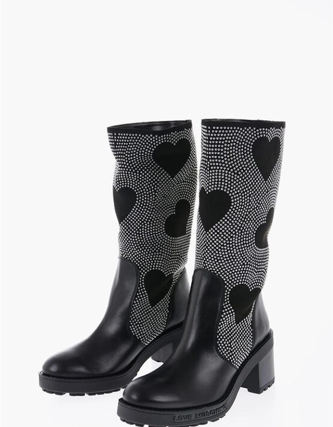 Studded Narrow Toeline Ankle Boots Women - Black, 5 of 4