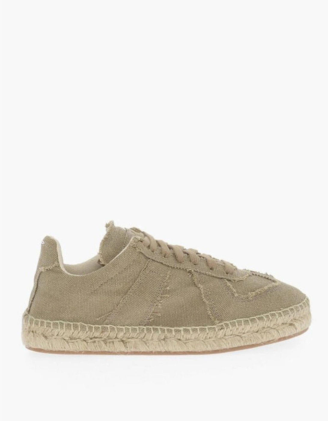 Vintage Effect Lace-up Leather Sneakers Women - Green