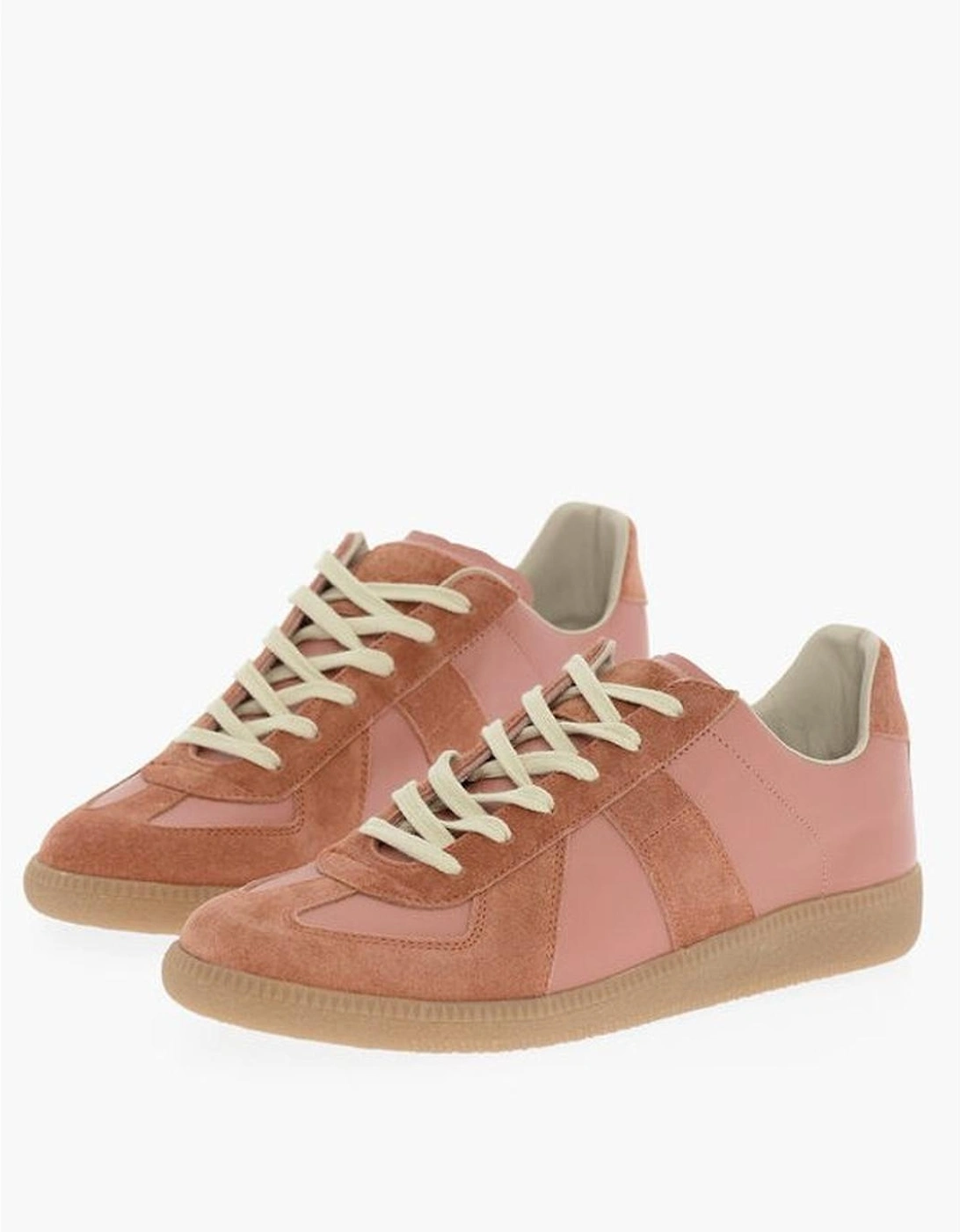 Lace-Up Leather and Suede Sneakers Women - Multicolor, 6 of 5