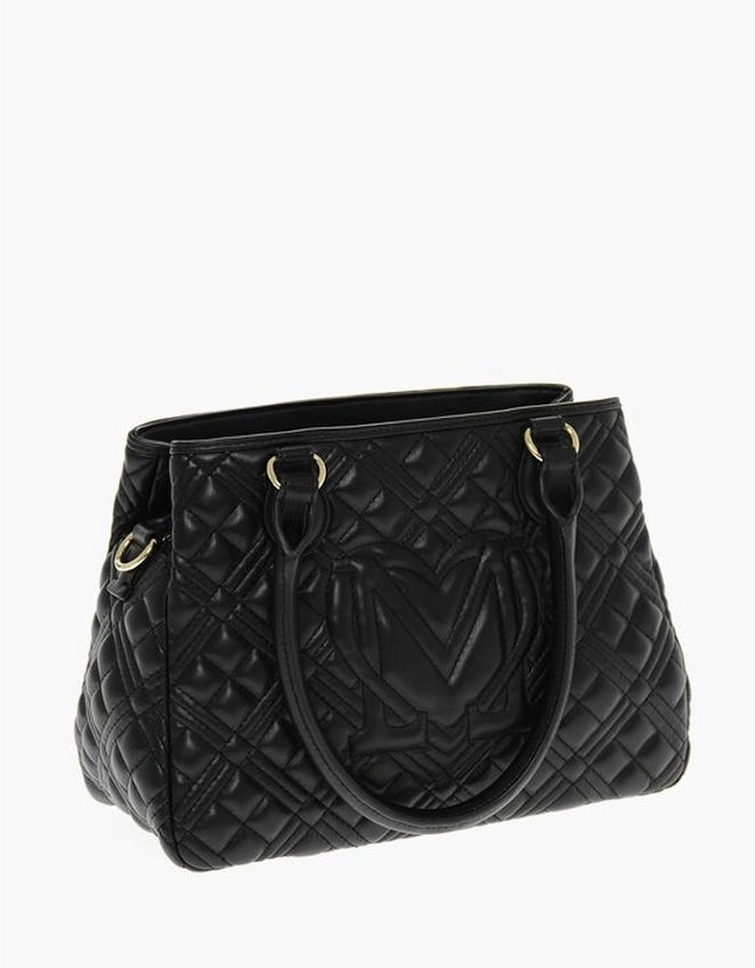 Metallic Double Handle Shoulder Bag Women - Black Tote Bags