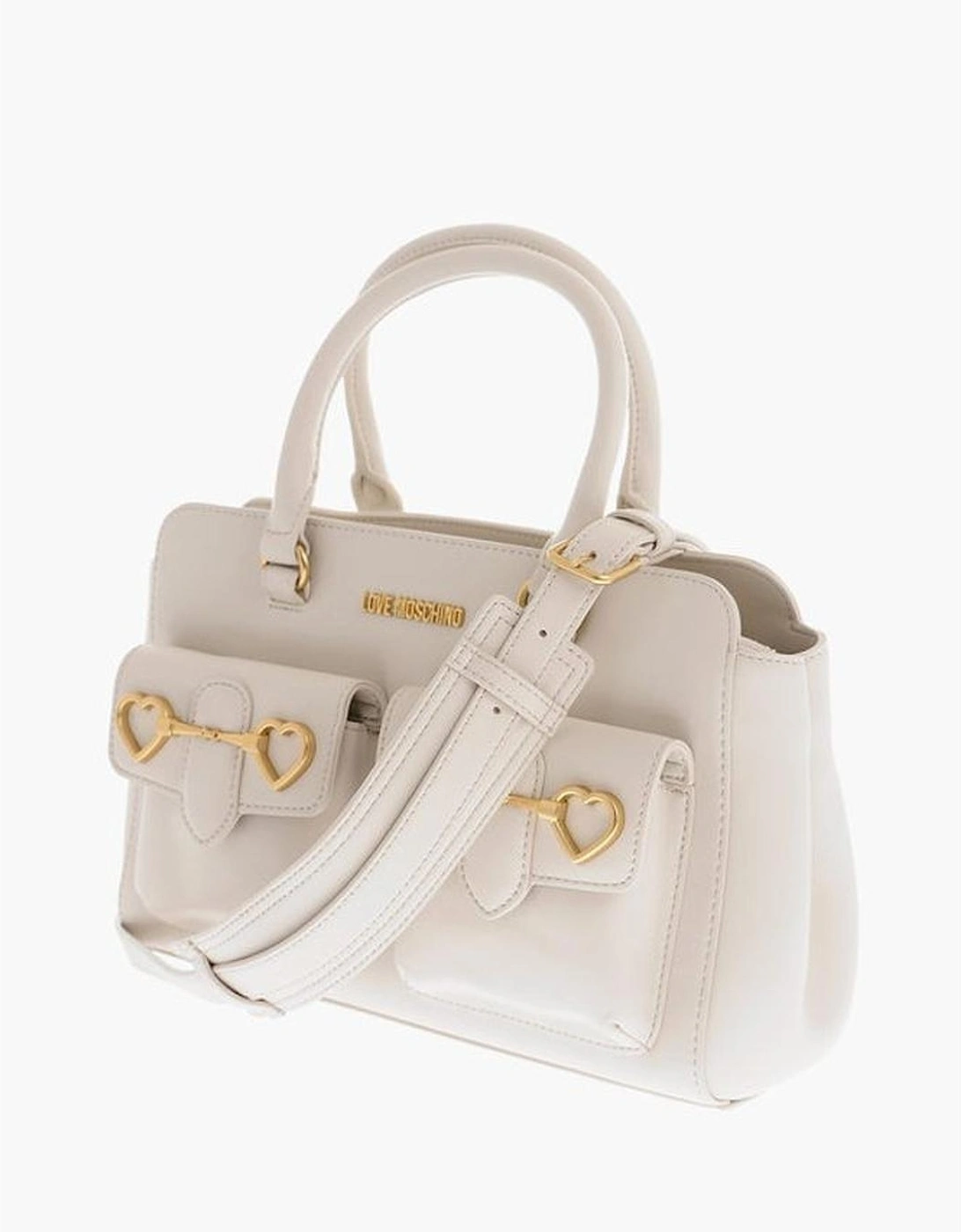 Eco-Leather Shoulder and Handbag with Adjustable Strap Women - Beige
