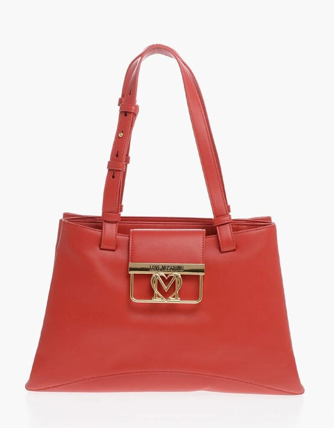 Double Handle Zip Closure Shoulder Bag Women - Red Tote Bags, 5 of 4