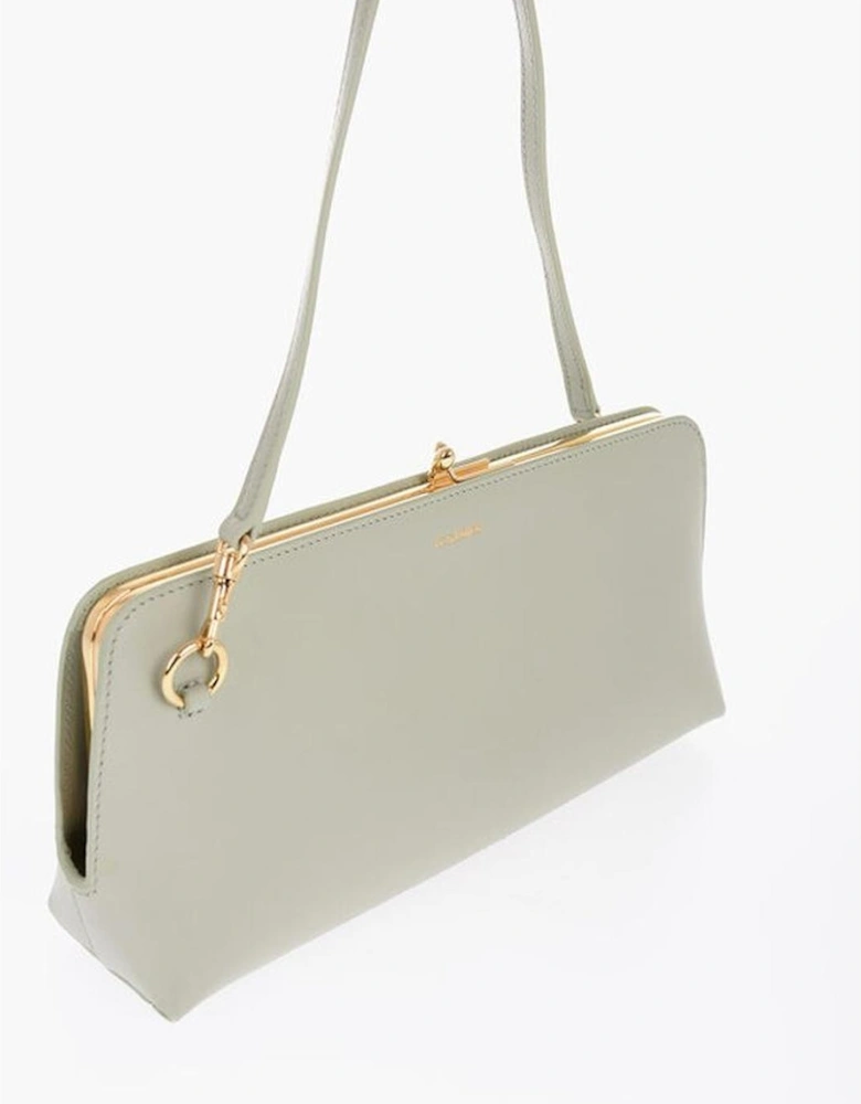 Leather Logo Handbag Women - Green Tote Bags