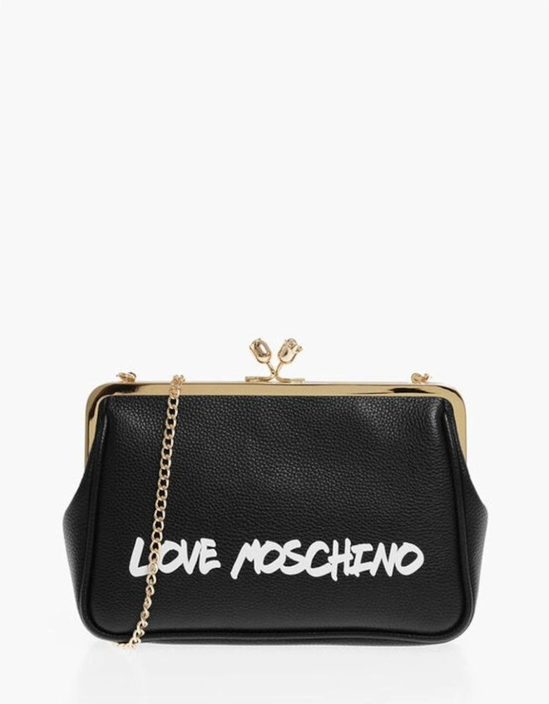 Leather Shoulder Bag with Removable Strap Women - Black Tote Bags