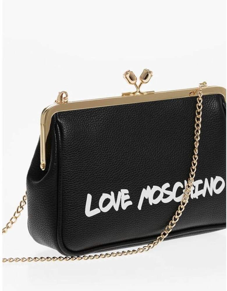 Leather Shoulder Bag with Removable Strap Women - Black Tote Bags