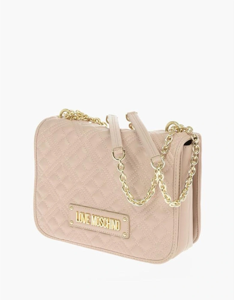 Eco-Leather Double Handle Shoulder Bag Women - Beige