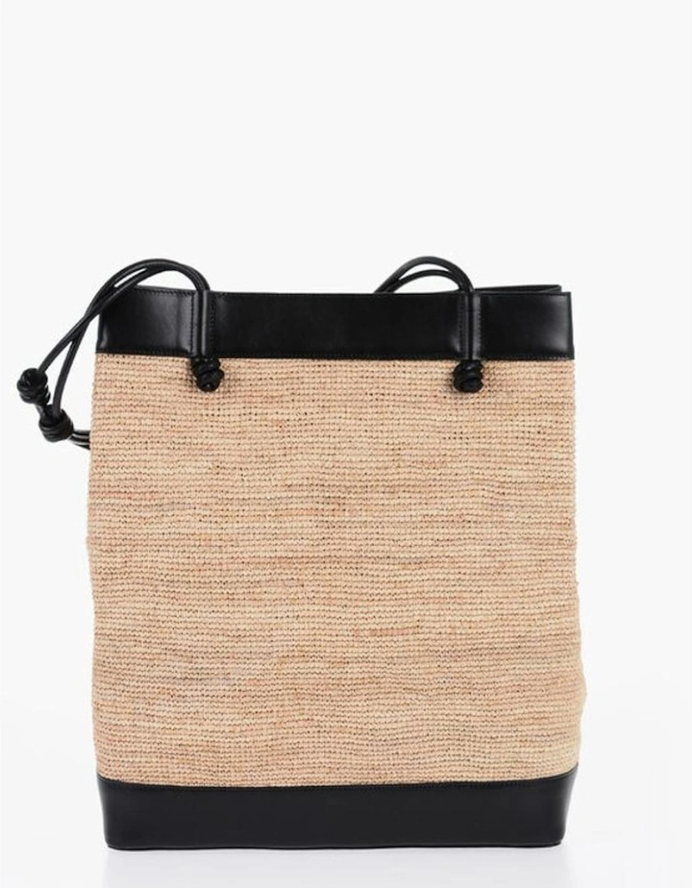 Leather Tote Bag with Internal Pocket Women - Yellow