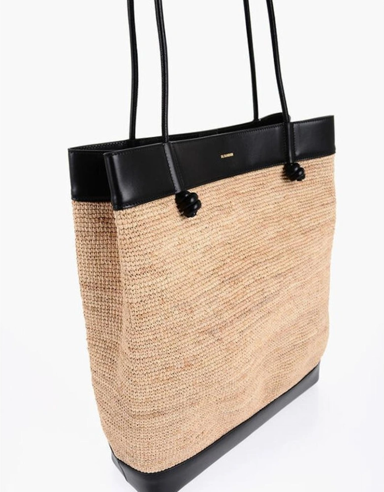 Leather Tote Bag with Internal Pocket Women - Yellow