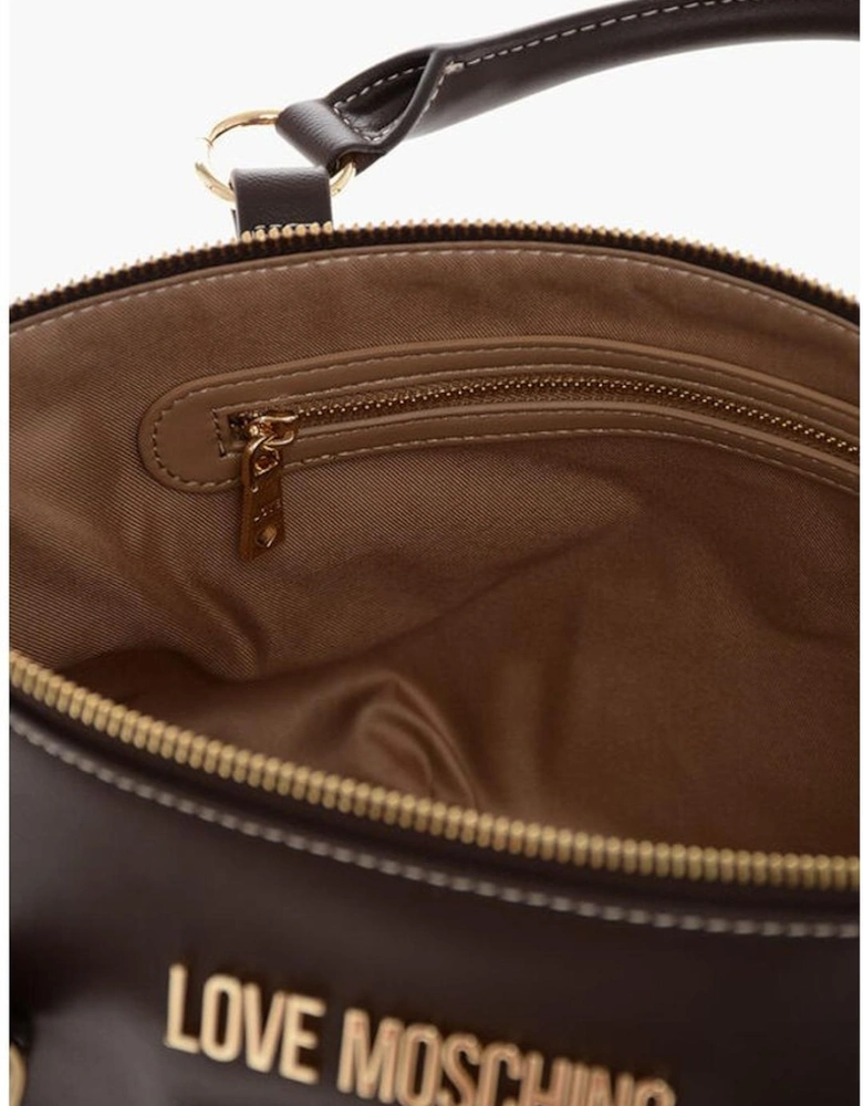 Leather Handbag with Adjustable Shoulder Strap Women - Brown Tote Bags