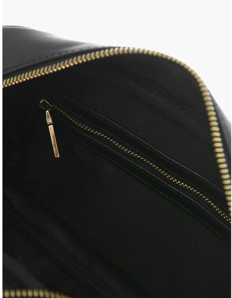 Solid Eco-Leather Handbag with Adjustable Straps Women - Black