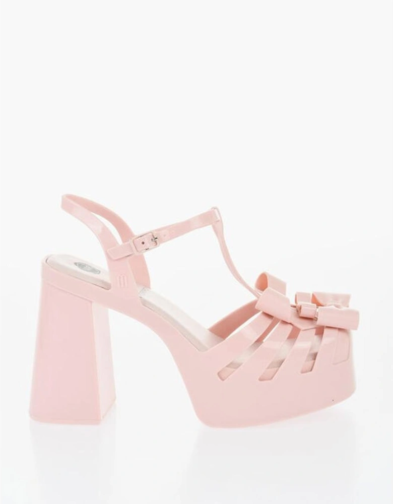 Ankle Strap Bowtie Rubber Sole Heels Women - Multicolor Sandals
