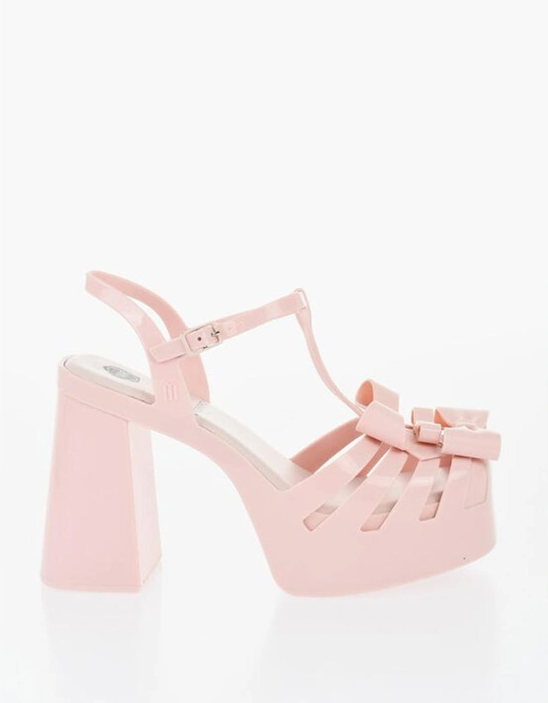Ankle Strap Bowtie Rubber Sole Heels Women - Multicolor Sandals