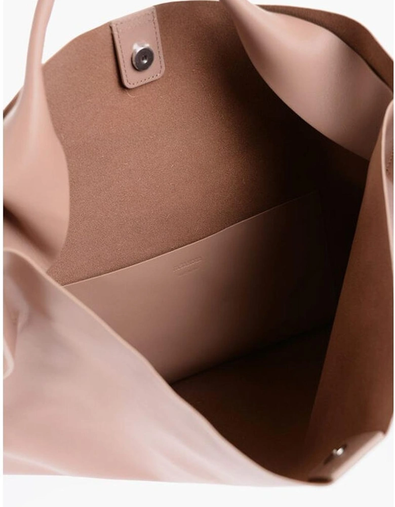 Leather Handbag with Top Handle Women - Brown Tote Bags