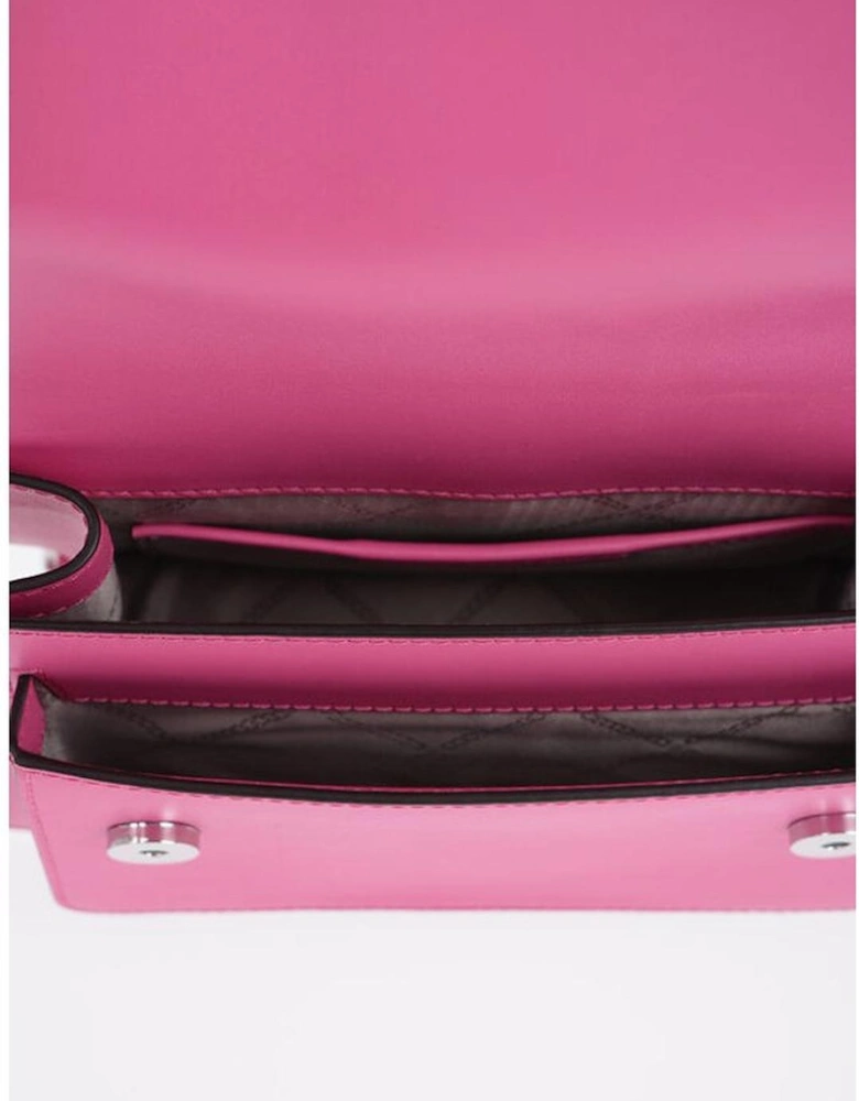 Polished Leather Shoulder Bag with Magnet Closing Women - Multicolor