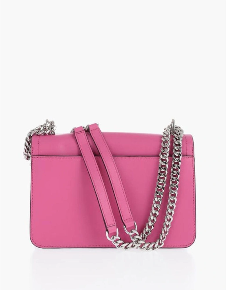 Polished Leather Shoulder Bag with Magnet Closing Women - Multicolor