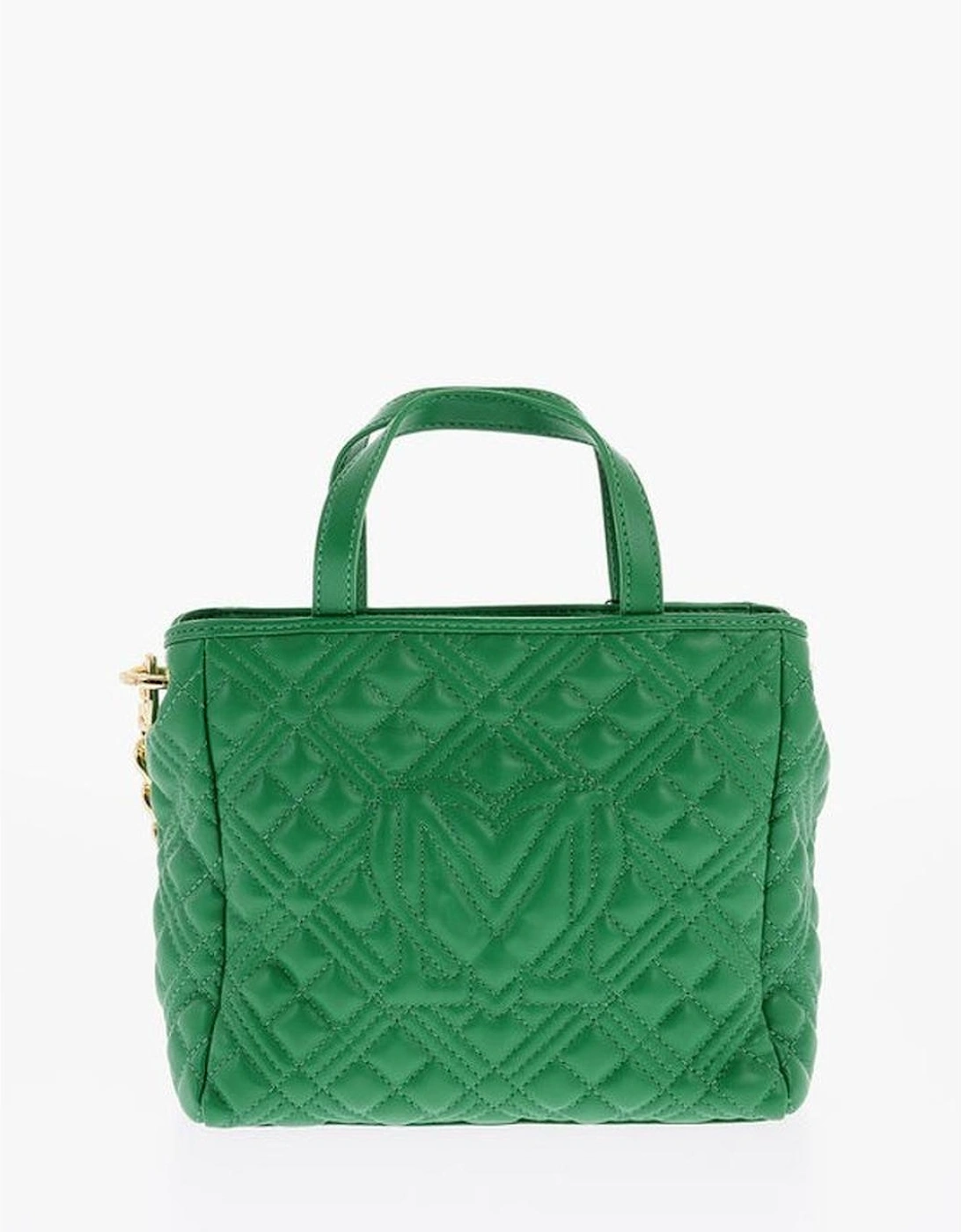 Eco-Leather Handbag with Removable Shoulder Strap Women - Green Tote