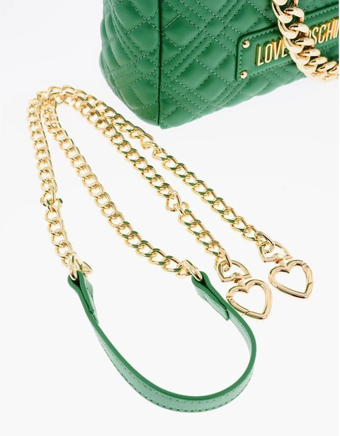 Eco-Leather Handbag with Removable Shoulder Strap Women - Green Tote