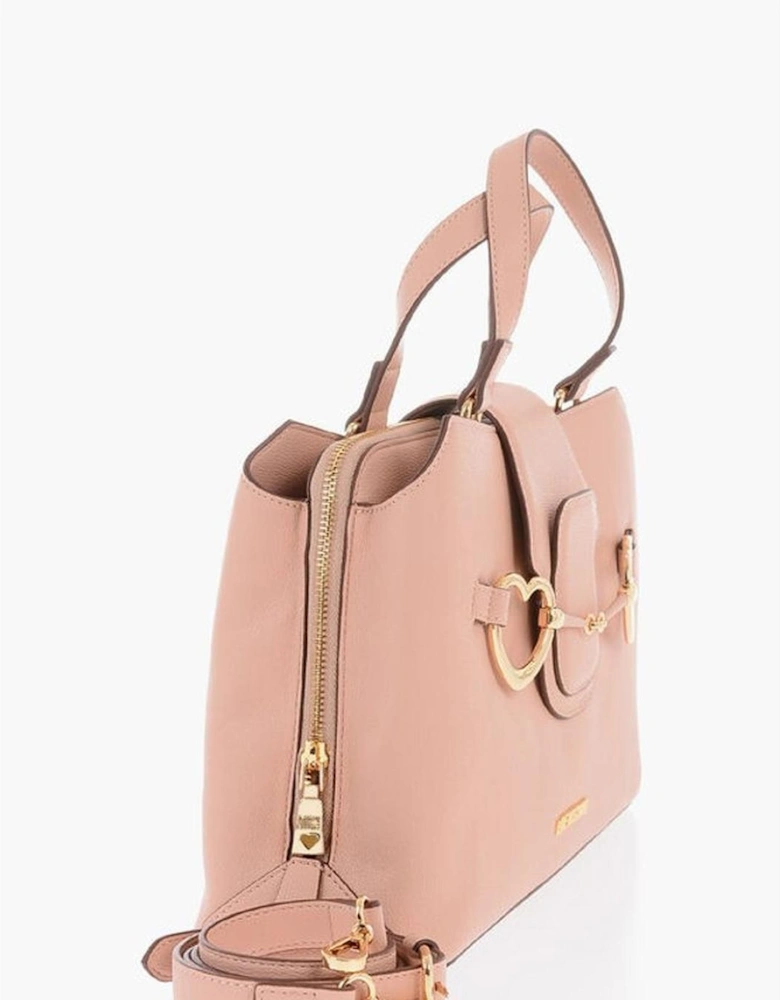 Solid Color Handbag with Double Handle Women - Multicolor Tote Bags
