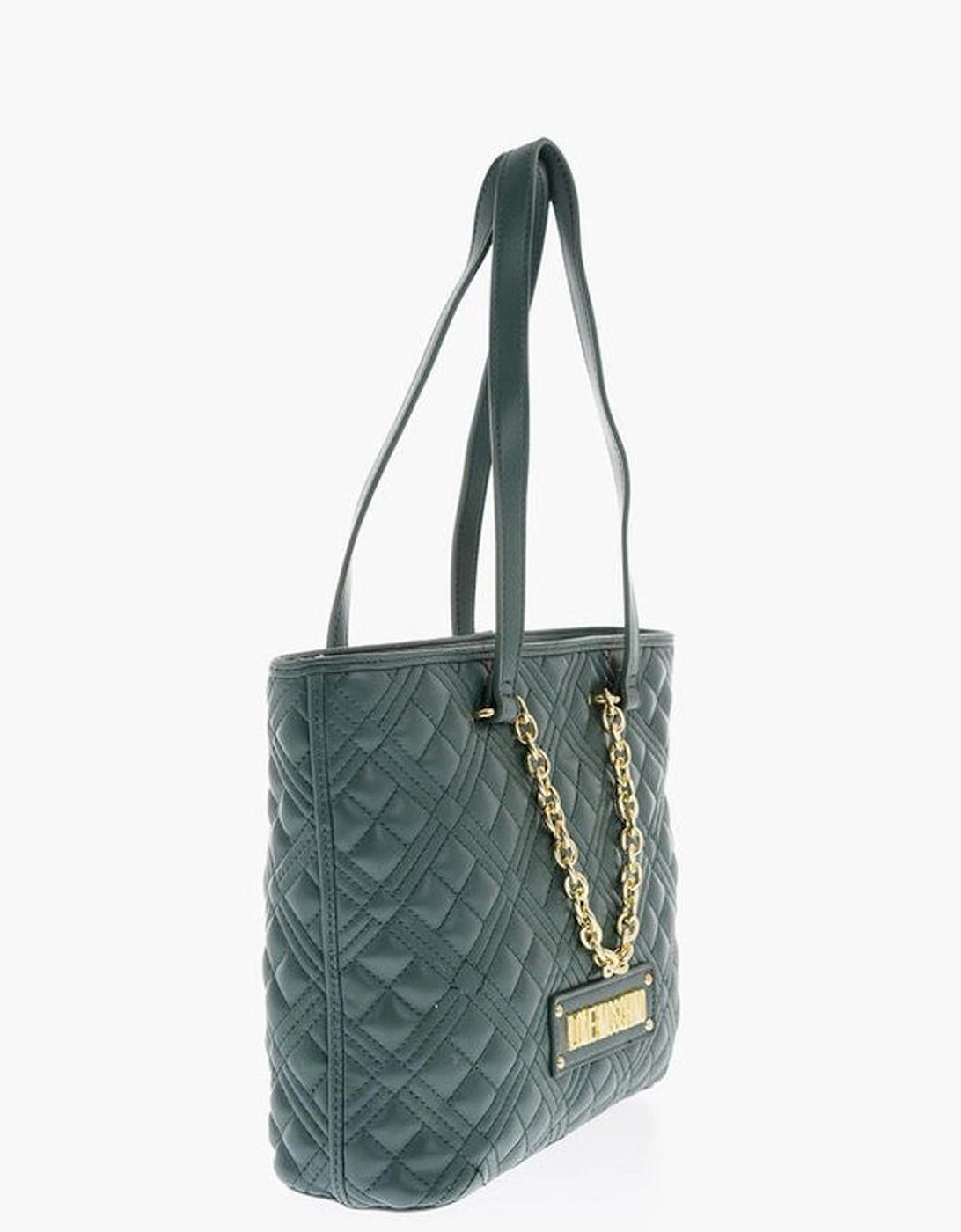 Double Handle Zip Closure Handbag Women - Green Shoulder Bags