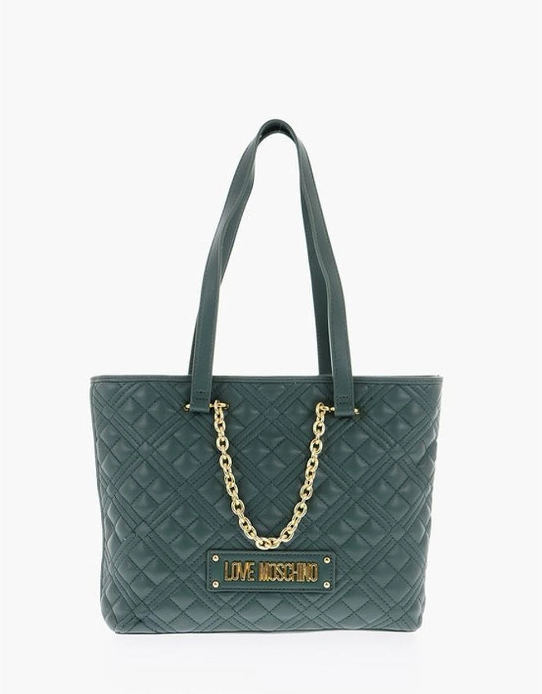 Double Handle Zip Closure Handbag Women - Green Shoulder Bags, 6 of 5