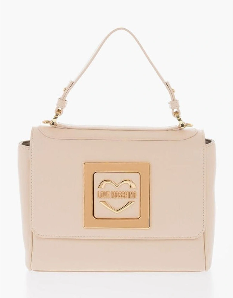 Eco-Leather Shoulder and Handbag with Adjustable Strap Women - Beige