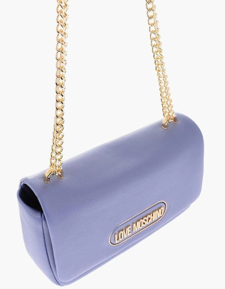 Eco-Leather Shoulder Bag with Zip Closure Women - Purple