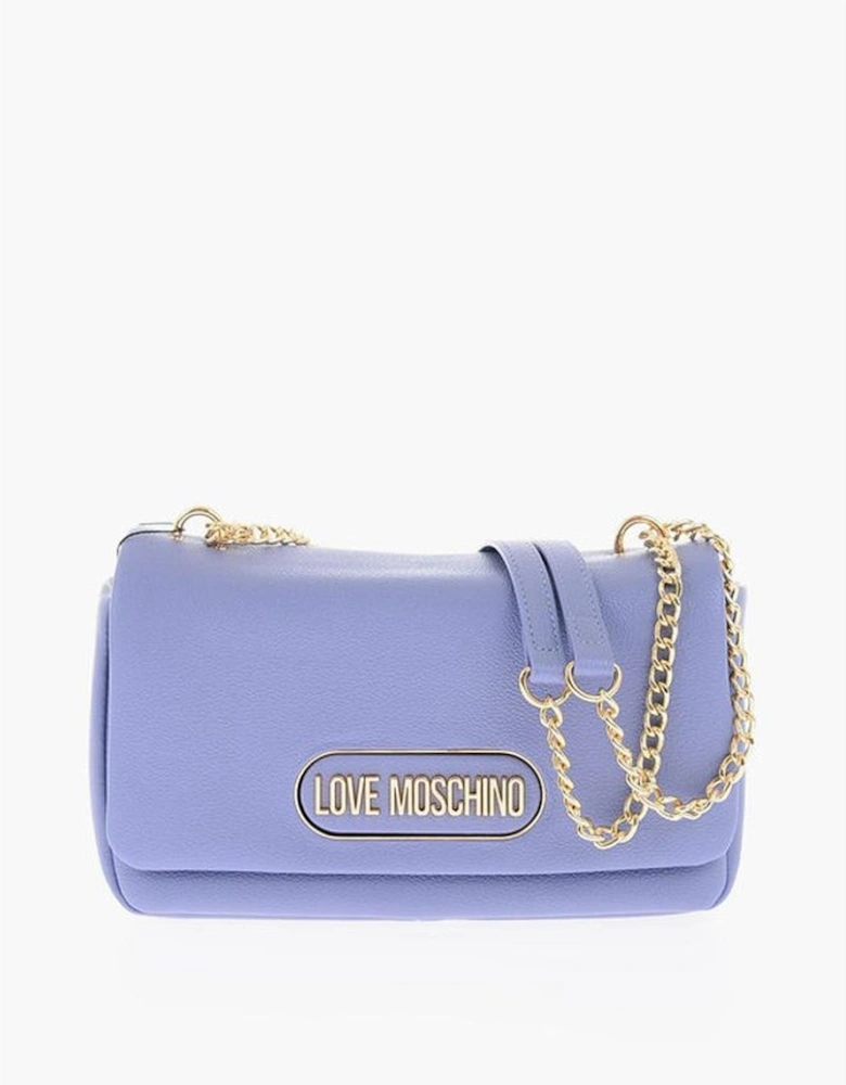 Eco-Leather Shoulder Bag with Zip Closure Women - Purple